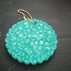 Handmade Light Green Cobblestone keychain